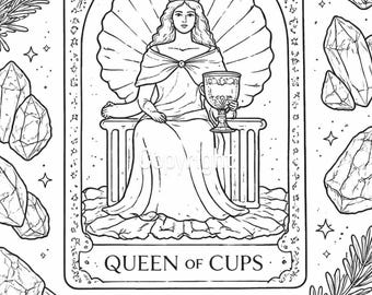 Pacchetto di disegni da colorare dei tarocchi – 3 pagine da colorare (download immediato)