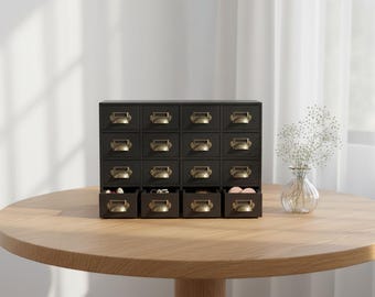 Apothecary Drawer Cabinet, Library Style Wooden Organizer