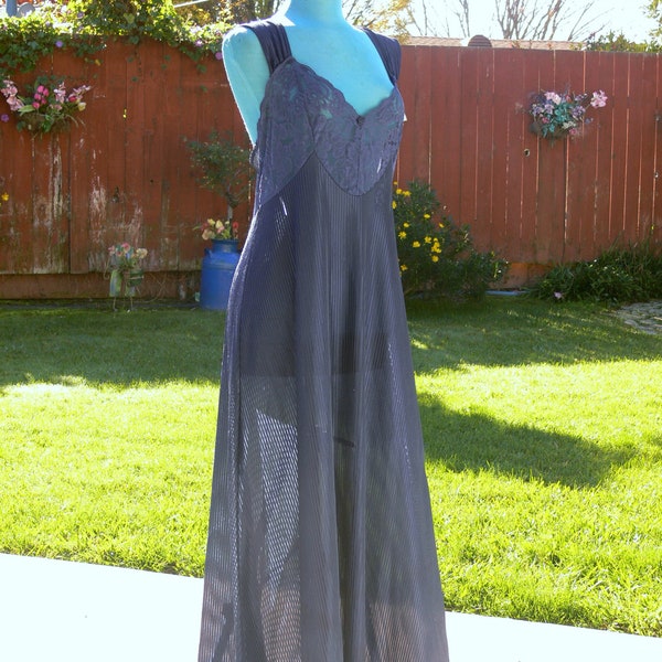 dark blue long night gown size x large plus size