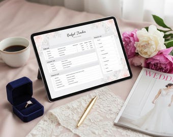 Wedding Planning Checklist Budget Tracker PDF | Bride Gift | Printable Planner | Bridal Shower Gift | Instant Download