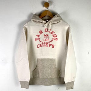 Peto vaquero vintage estilo años 50-60 de Japón, sudadera con capucha de los San Diego Chiefs