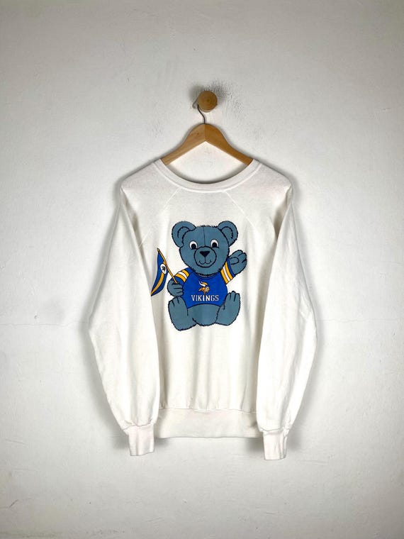 Vintage 90s The Real Deal Teddy Bear Minnesota Vikings Crewneck