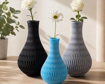 Modern Lattice Geometric Flower Vase | Decorative Vase for Real, Dried or Lego Flowers | Contemporary Home Decor | Housewarming Gift