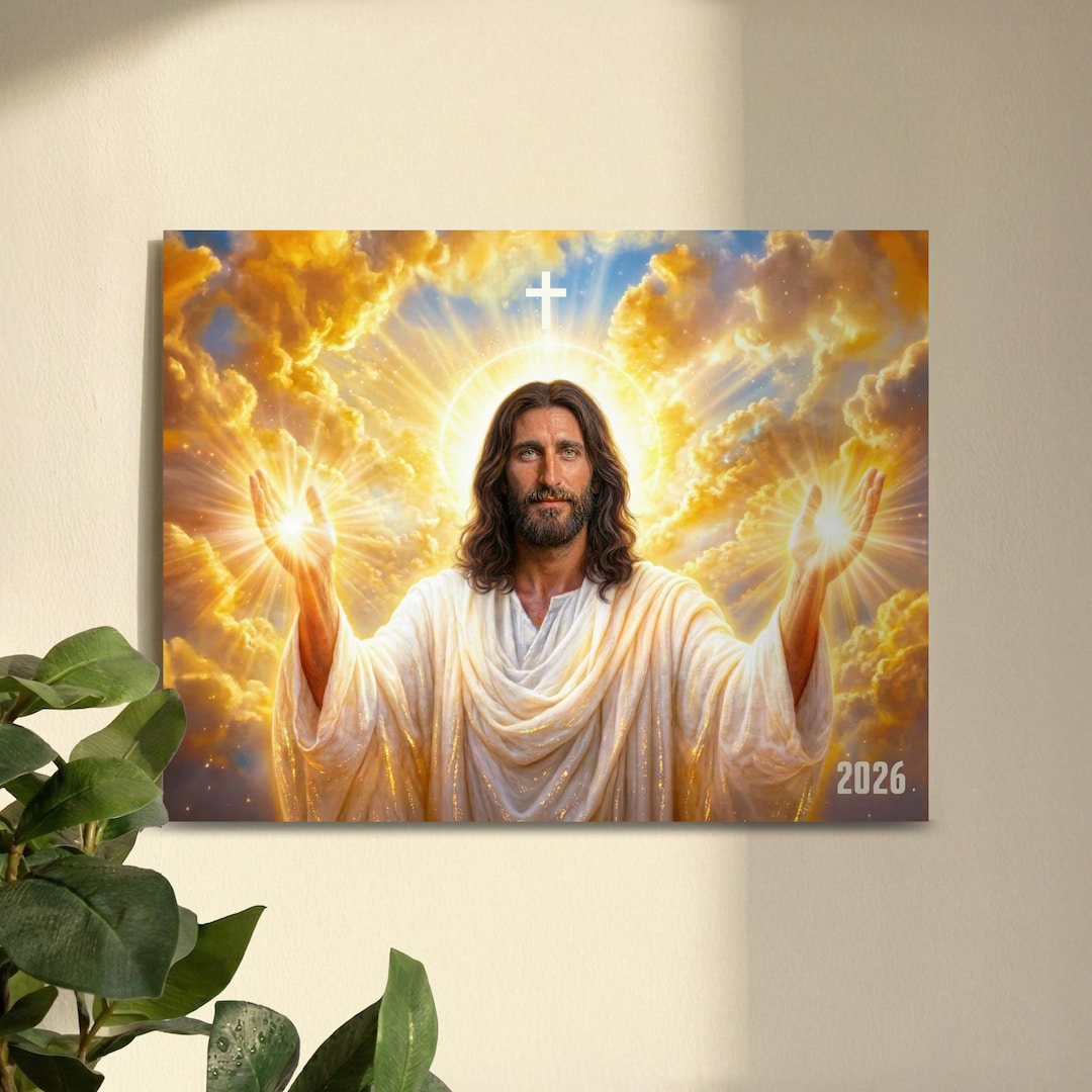 Jesus Christ 2026 Wall Calendar – Christian Faith Calendar With ...