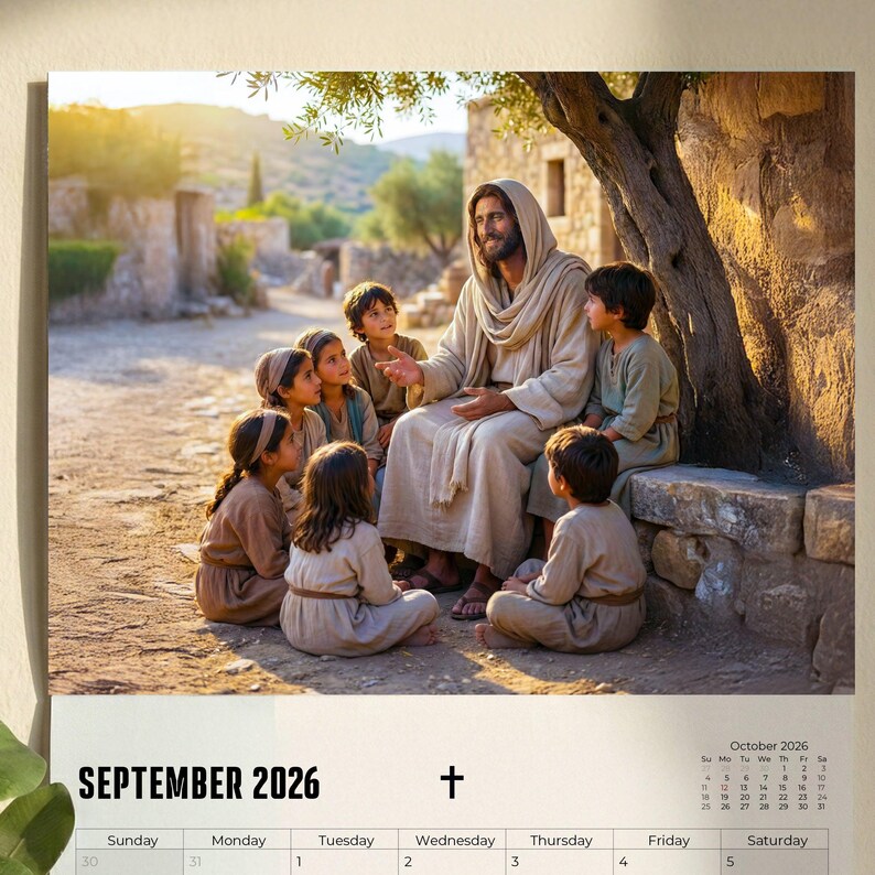 Jesus Christ 2026 Wall Calendar – Christian Faith Calendar With ...