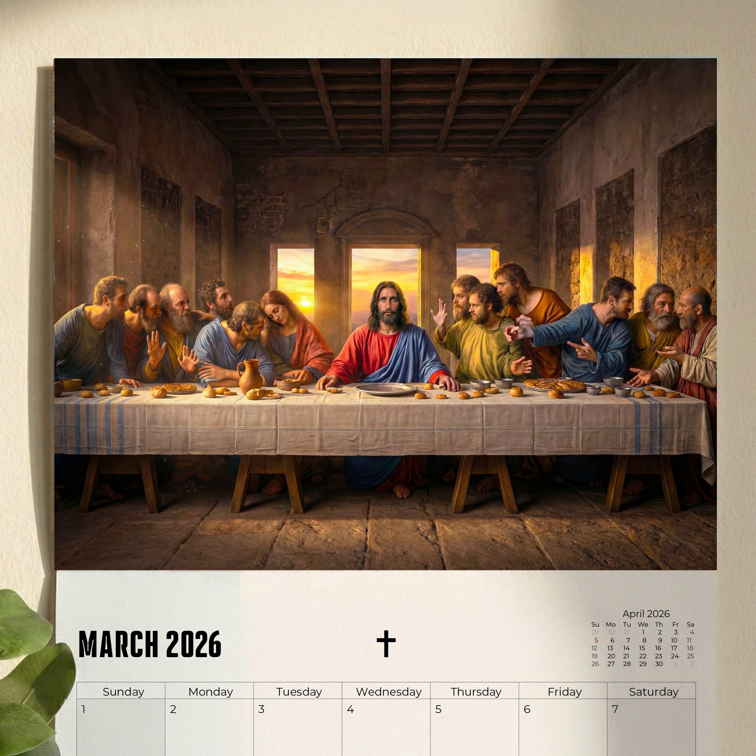 Jesus Christ 2026 Wall Calendar – Christian Faith Calendar With ...