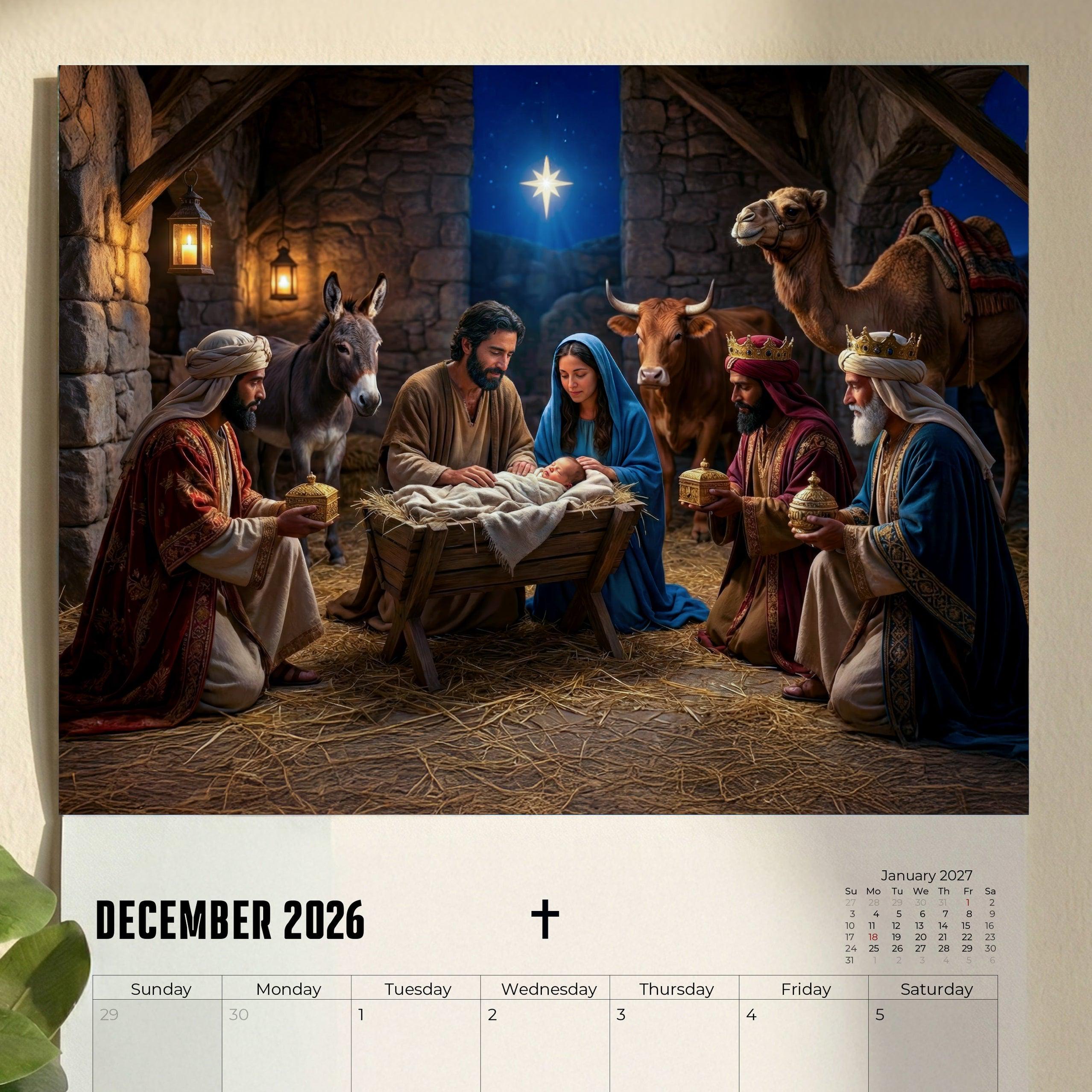 Jesus Christ 2026 Wall Calendar – Christian Faith Calendar With ...