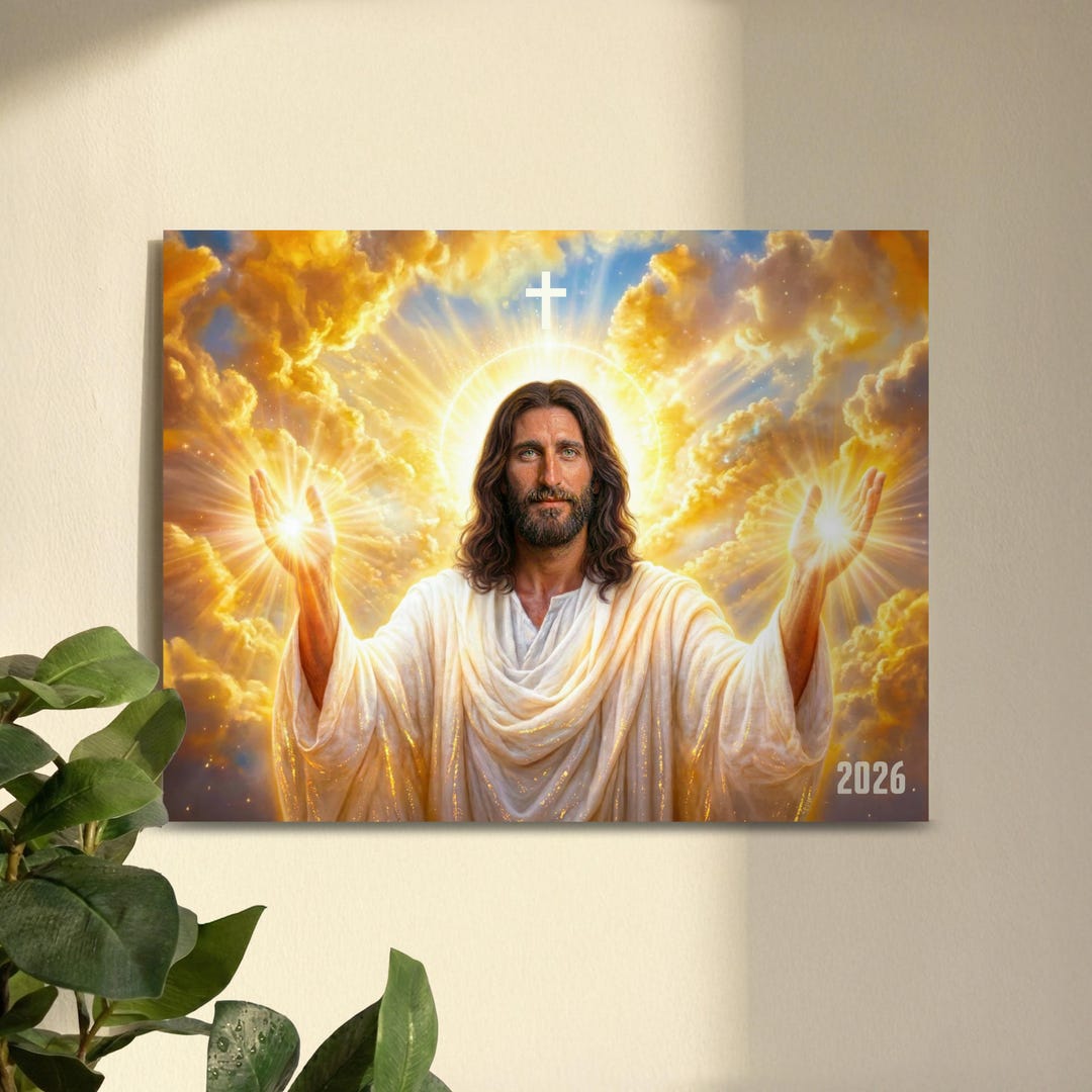Jesus Christ 2026 Wall Calendar – Christian Faith Calendar With ...