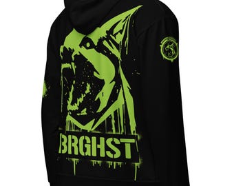 BARGHEST BRGHST Dogtown Militia Gang Cyberpunk 2077 Gamer Cosplay Zip Hoodie