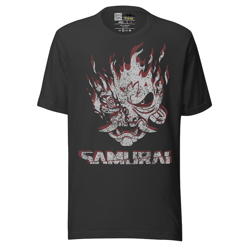 Cyberpunk 2077 Vintage SAMURAI Inspired Tshirt | Rockerboy Johnny Silverhand Gamer Tee