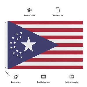 NUSA Flag Cyberpunk 2077 Prop Night City (printed on one side only)
