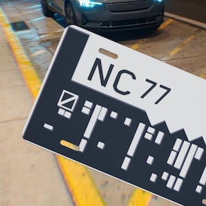 Cyberpunk 2077 License Plate: Night City Gamer Car Decor