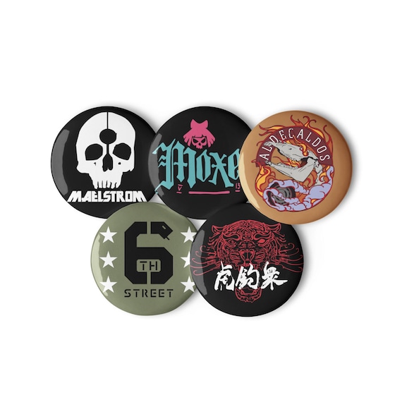 Cyberpunk 2077 Pins: Night City Gangs, Set of 5