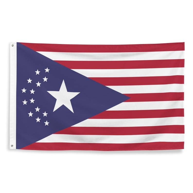NUSA Flag Cyberpunk 2077 Prop Night City (printed on one side only)