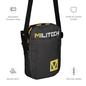 Cyberpunk 2077 Militech Crossbody Bag: Water-Resistant Gamer Utility Bag