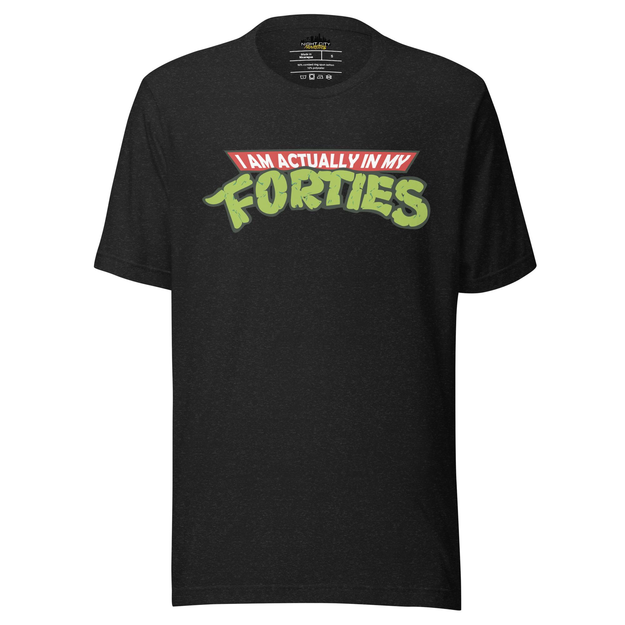 Funny Ninja Turtles 40th Birthday T-shirt: Lightweight Cotton Tee