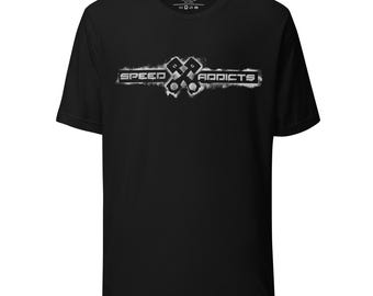 Cyberpunk 2077 Speed Addict T-shirt, uniseks gaming-shirt, cyberpunk-sfeer, gamerkleding, futuristische streetwear, casual stadsstijl