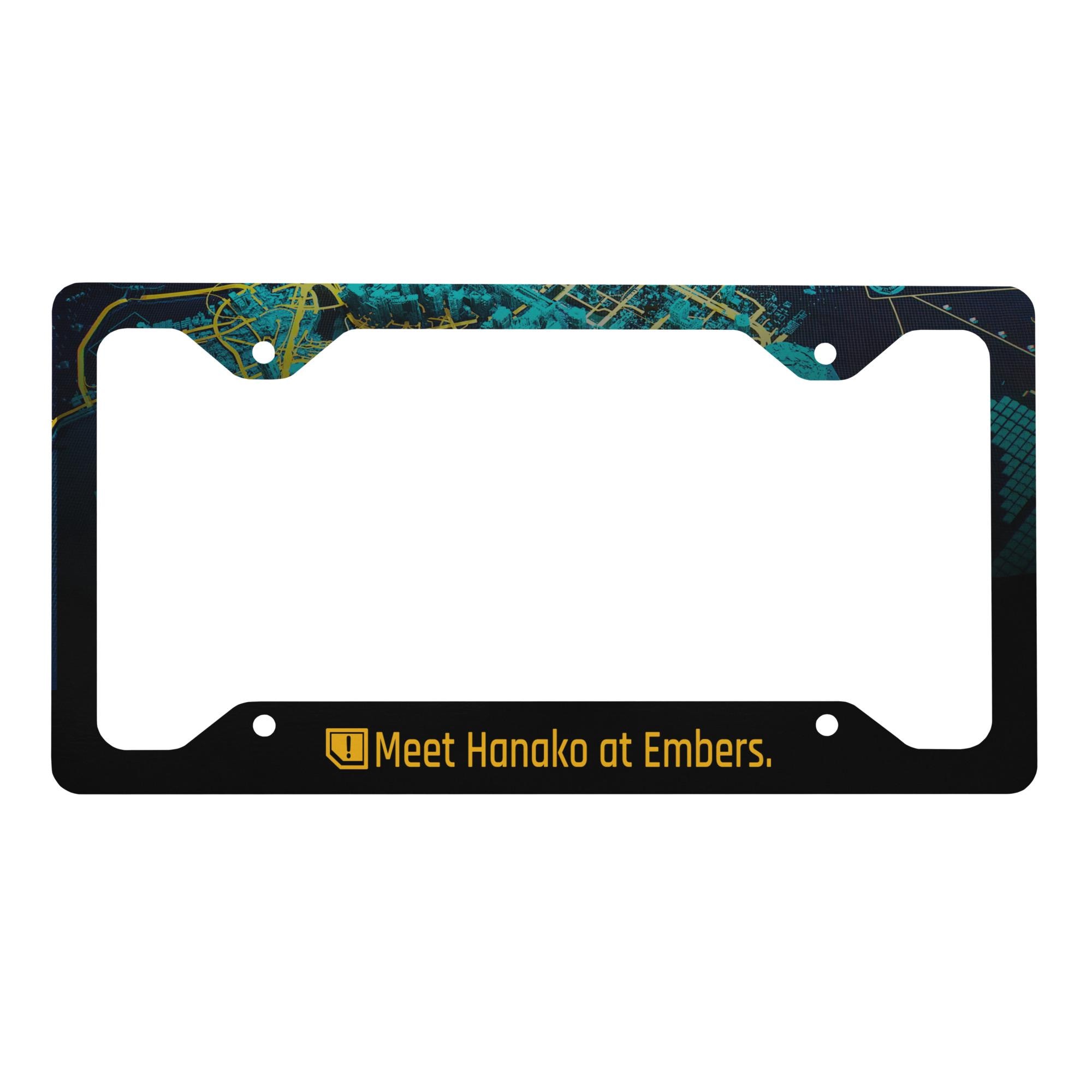 Cyberpunk 2077 License Plate Frame | Hanako at Embers, Aluminum