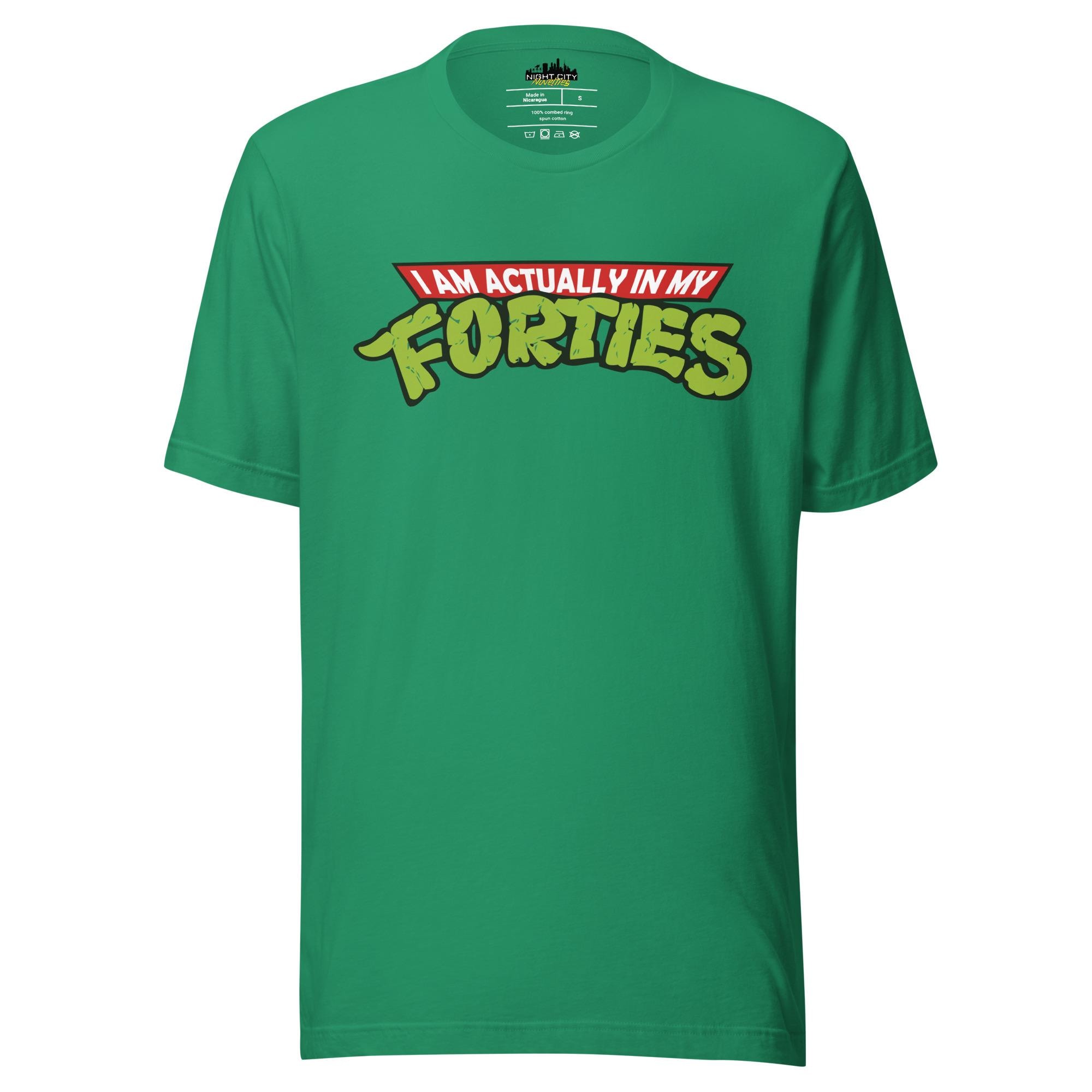 Funny Ninja Turtles 40th Birthday T-shirt: Lightweight Cotton Tee