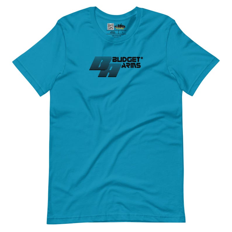 Cyberpunk 2077 inspired "Budget Arms" As Seen on TV Night City Tshirt