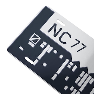 Cyberpunk 2077 License Plate | Futuristic Gamer Nerd Car Edgerunner Quadra Novelty Vanity Plate | Night City Gangs and Netrunner Decor