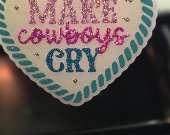 Make cowboys cry car freshie/air freshener