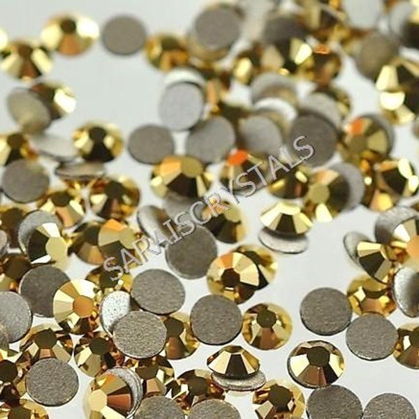 100 pcs Swarovski Flatbacks Crystal Aurum Gold 9ss (2.5 - 2.7mm) 2028 Xilion SS9 LAST ONE