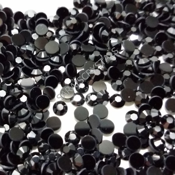 100 pcs 8ss Swarovski Cristal tortues Jet Hematite (2,3 - 2,5 mm) SS8 2028 Xilion