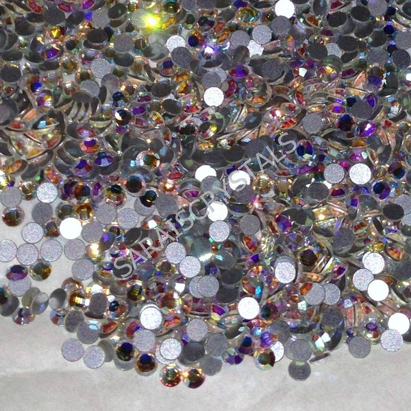 50 pcs tortues de Swarovski Crystal Clear AB 9ss ss9 (2,5-2,7 mm)