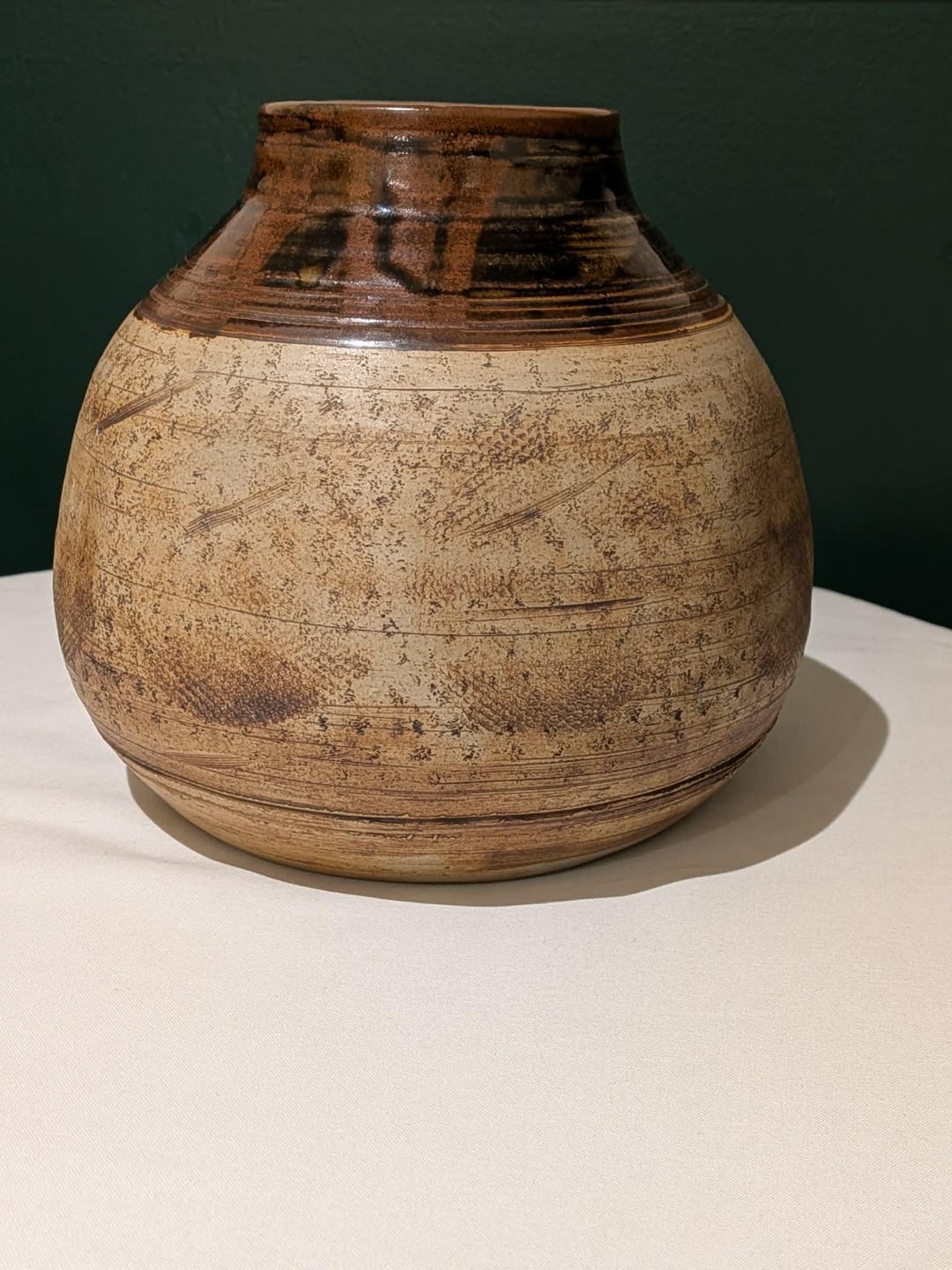 Hand Thrown Studio Pottery Vase | Earth Toned Stoneware | Rustic ...