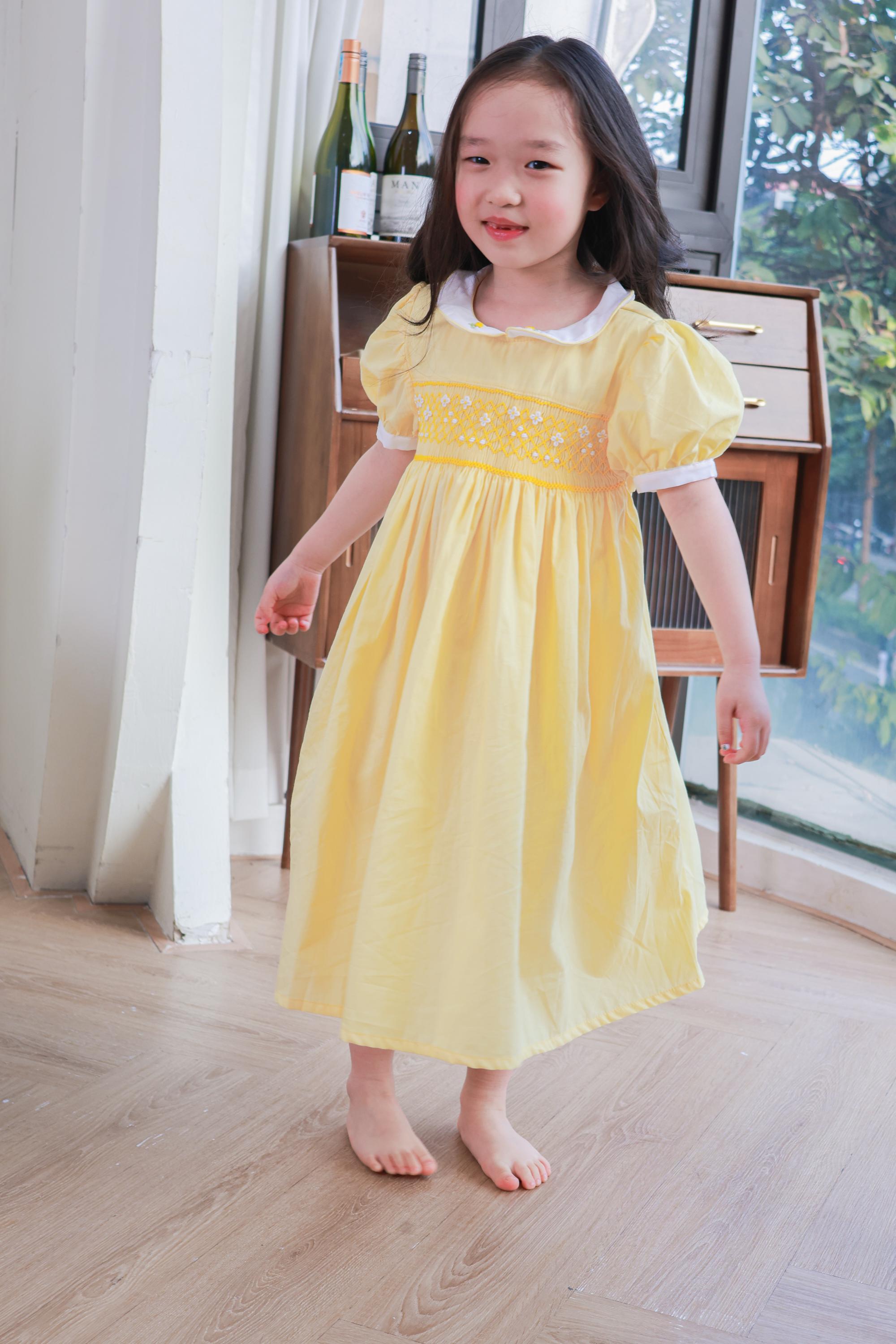 Yellow Smocking Dress Handmade - Etsy