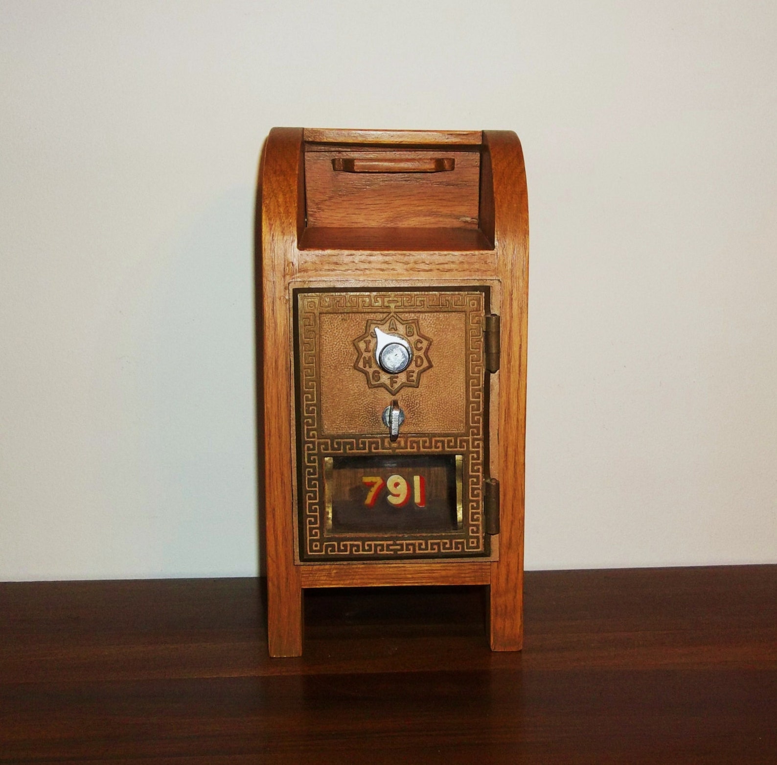 US Post Office Box Door Mailbox Shaped Bank Vintage Federal Etsy