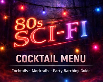80s Sci-Fi Themed Cocktail Menu