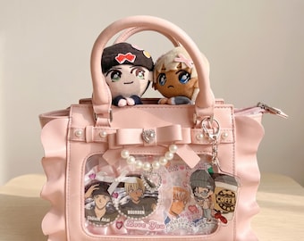 Coquette Ita Bag Klarfenster Fotokarte Display Kawaii Tote Schultertasche Lace Bow Style
