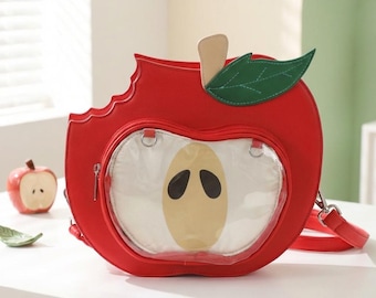 Apple Ita Bag: Plush Doll Display Shoulder Bag