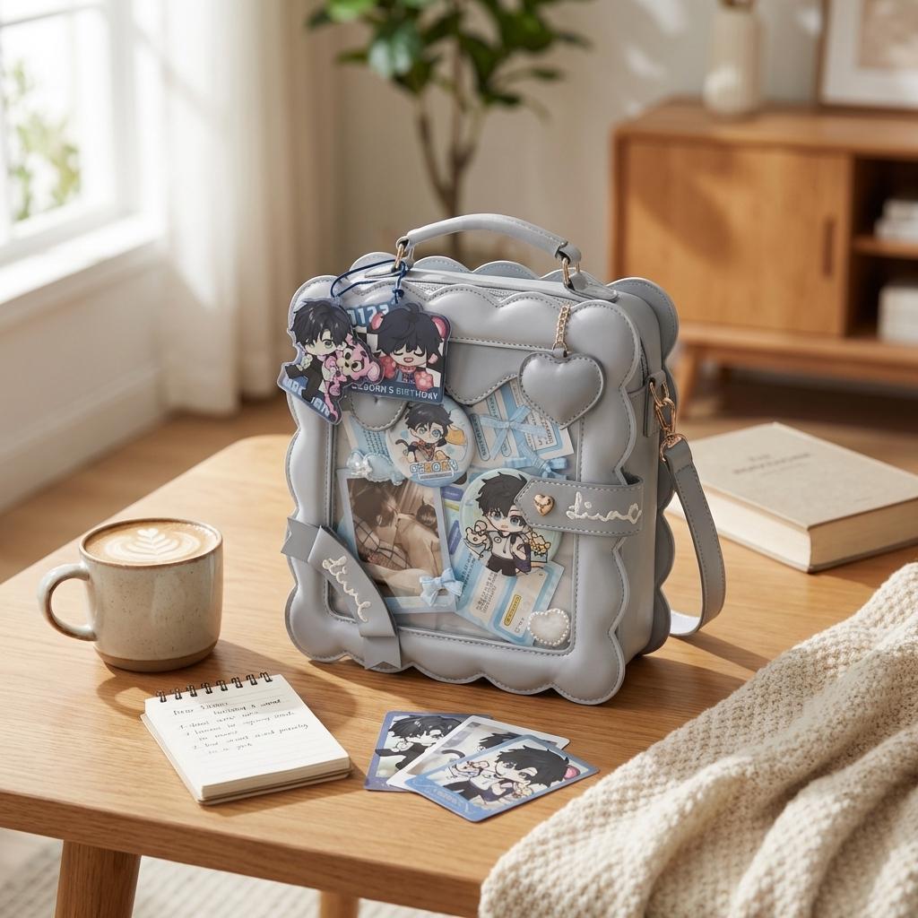 Pastel Ita Bag Clear Window Photocard Display Crossbody Bag 
