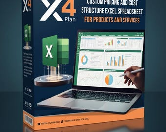 Aangepaste prijsspreadsheet voor producten en services | Slim Excel-model | Financieel hulpmiddel voor bedrijven