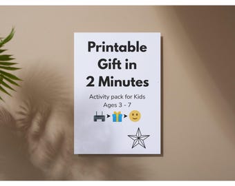 Afdrukbaar activiteitenpakket voor kinderen: direct cadeau