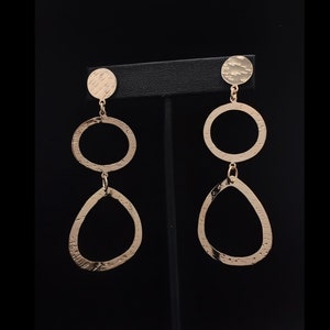 Eli earrings -long hammered earrings