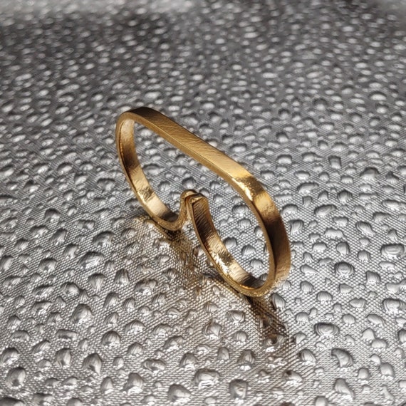 オジュールHANDWRITTEN DOUBLE FINGER RING オジュールHANDWRITTEN DOUBLE FINGER RING - メルカリ