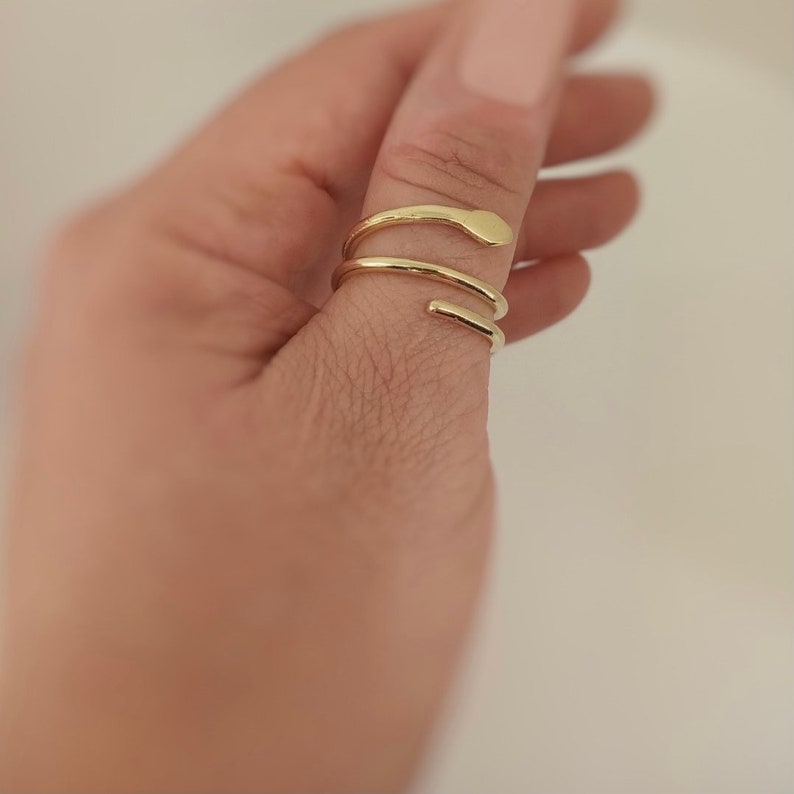 handmade ring Snake thumb ring adjustable ring thumb ring