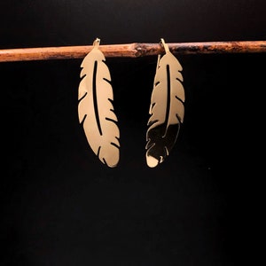 Feather Earrings -  Feather Dangle Earrings- Woman Earrings Bohemian