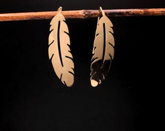 Feather Earrings -  Feather Dangle Earrings- Woman Earrings Bohemian