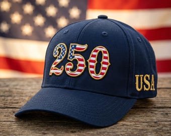 Cappello per il 250° anniversario dell'America, cappello personalizzato 250 USA, regalo di compleanno con bandiera americana, 250° anniversario degli Stati Uniti, regalo per il 250° anniversario dei Marines