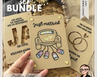 Boda | Archivo STL 3MF para regalo de dinero impreso en 3D | Regalo de boda | Archivo de regalo para novios | Tarjeta de regalo de dinero