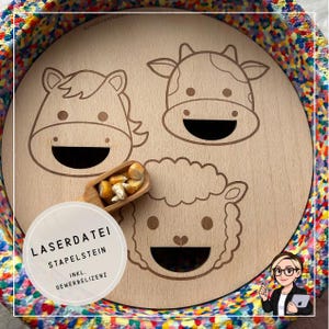 Stapelstein Activity Board | Digital Laser File | Learning & Play Board | SVG DXF