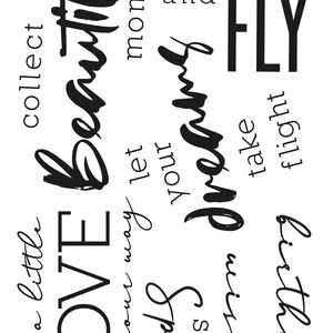 Sizzix Clear Stamps 5PK Sunnyside Sentiments #3 by Pete Hughes