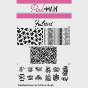 Pink And Main - Kit de Folhas Decorativas Divertidas e Criativas - Pmf156