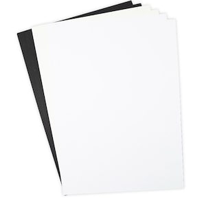 Sizzix Surfacez - カードストック、8 1/4インチ x 11 3/4インチ、ブラック/アイボリー/ホワイト、60枚 #665989