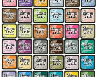 Tim Holtz Distress Ink Pad Colors A-T